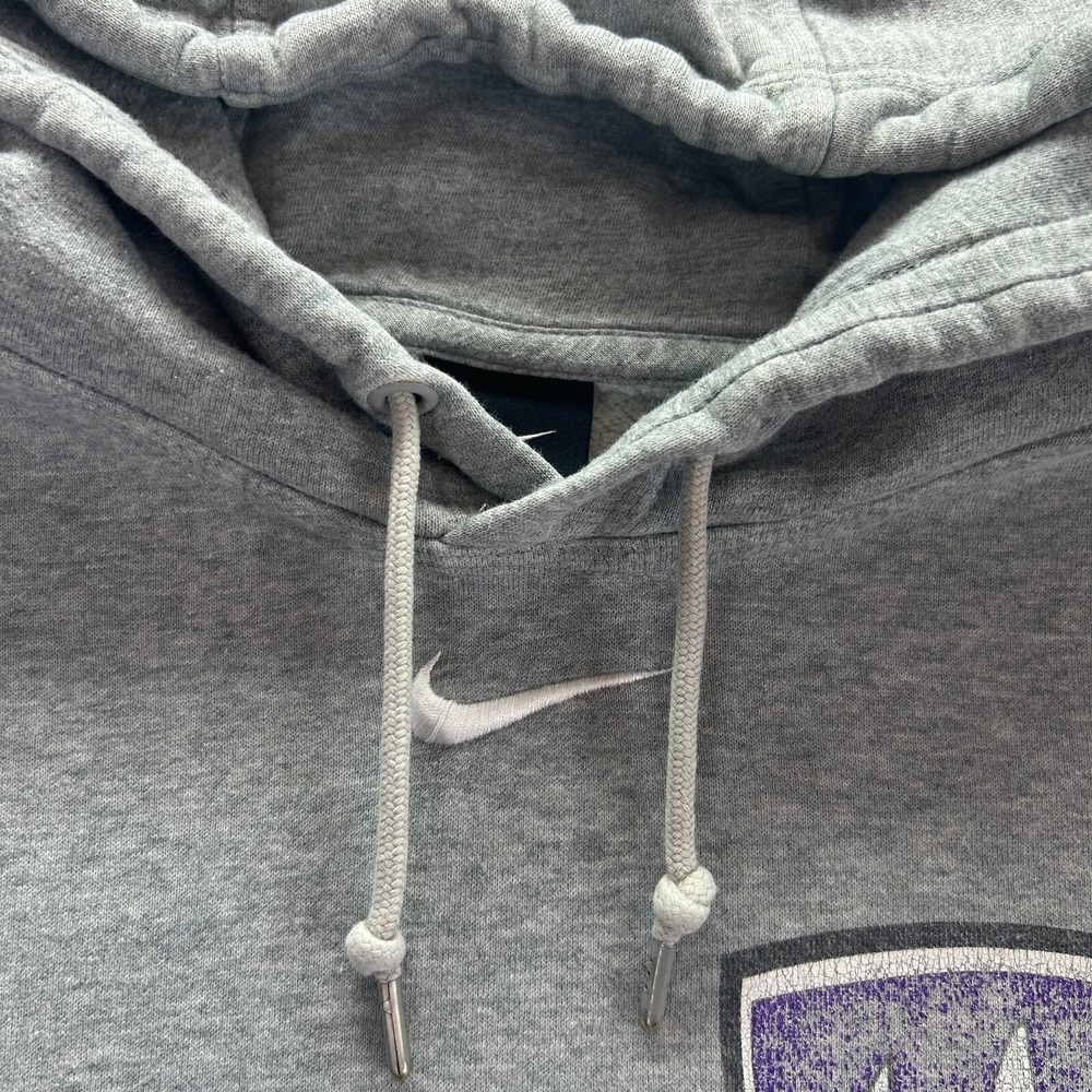 Nike Hoodie Mens XL Gray Center Swoosh Vector Claw‎ Ribbed Cuff & Hem Drawstring - Picture 5 of 13